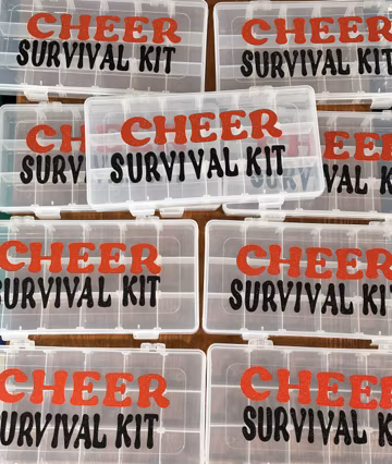 Cheer Team Gifts Bulk Cheer Survival Kit: Adjustable Compartment Candy Box