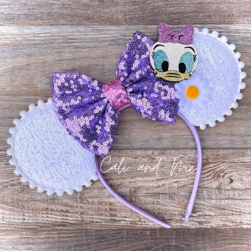 Daisy Ears, Daisy Minne Ears, Daisy Duck Ears, Disney Daisy Duck Minnie Mouse Ears, Disney Ears, Minnie Ears, Mickey Ears, Daisy Minnie Ears
