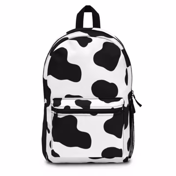 Cow Print Backpack, Personalized Backpack