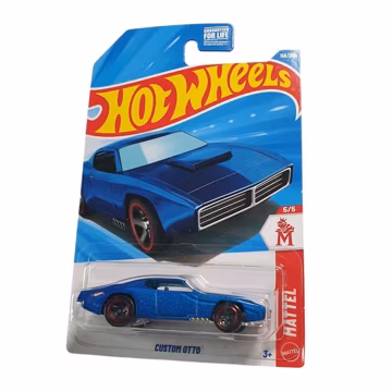 Hot Wheels Custom Otto Blue Red Rim Diecast Model 156 250 Mattel Collectible
