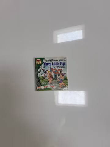 Vintage Childrens Paper Back Book Disneys Telling of The Three Little Pigs 1978 Disney Storyteller Book with Tape No Tape Classic Three Pigs