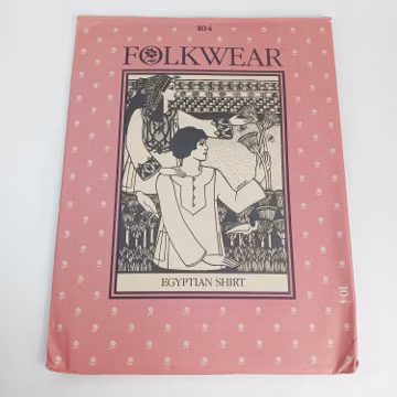 Vintage 1982 Folkwear Pattern 104 Egyptian Shirt Galabia Tunic Unisex Robe Caftan Boho Sewing Pattern All Sizes Women 6-16 Men 32-44