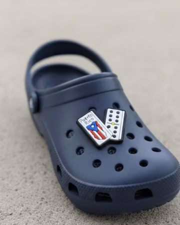Mini Puerto Rico flag Dominoes shoe charm for clogs