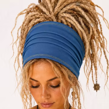 Extra Long Cotton Headband for Dreads, Lightweight Loc Covering Fabric Hair Wrap