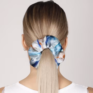 Silk scrunchie,100% mulberry silk scrunchie,Accessories,Handpainted,Handmade,Gift for her,Hair tie, silk hair tie, luxury silk scrunchie