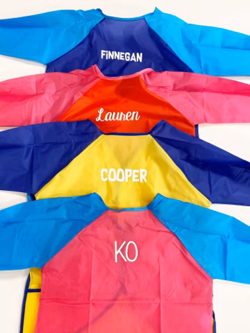 Personalized Art Smock, Back to School for Him and Her, Custom Apron for Boys and Girls, Stocking Stuffer, Easter Basket Stuffer Gift, Favor