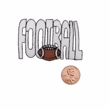 BLACK TRIM FOOTBALL Applique Iron-on Patch