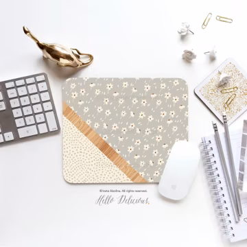 Mouse Pad Floral Mouse Pad Floral Mouse Pad Office Mouse Pad Personalized Mouse Pad Desk Accessories Mouse Pad Round Mouse Pad 129