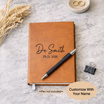 Personalized Doctor Journal, Phd Graduation Gift for Doctor, Custom Stationery Gift, Doctorate Graduation Gift for PHD Doctoral Student
