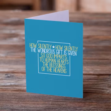O Little Town of Bethlehem Christmas Card • Hymn Greeting Card
