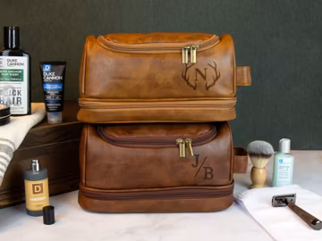 Personalized Dopp Kit For Him, Mens Travel Bag, Toiletry Bag Custom Husband Gift From Wife, Dopp Kits For Men, Husband Birthday Gift Idea