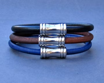 Men's Leather Bracelet: Stainless Steel Clasp, Husband/Boyfriend Gift