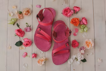 Barefoot Leather Sandals Women Pink, Minimalist Sandals, Wide Toe Box, Zero Drop, Handmade Summer Sandals, Custom Made Shoes