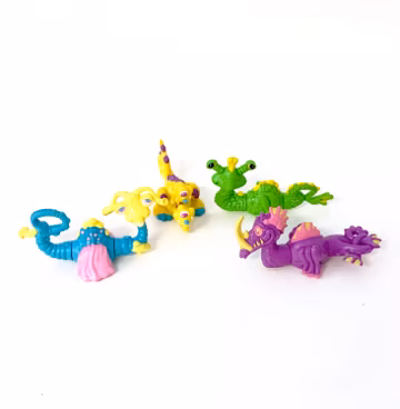 Vintage 80s McDonalds happy meal mix em up monsters complete set dragon toys