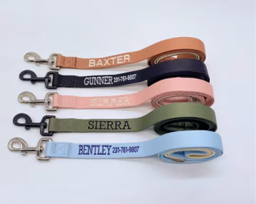Dog Leash Personalized dog collar embroidered dog collar neutral custom boy dog collar girl dog collar collars cute puppy gift new puppy