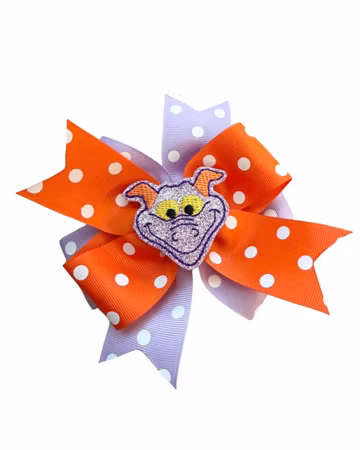 READY TO SHIP! purple dragon inspired 5" hair bow - mickey - Epcot - Disney world bows - hair accessories - Mickey hair bow - figment