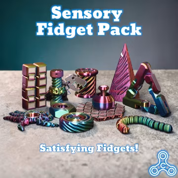 Sensory Fidget Pack – 12 Unique Fidgets for Stress & Sensory Relief