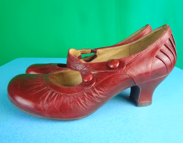 Vintage Miz Mooz Leather Mary Jane Shoes: Oxblood Red, Size 7 Baby Doll Shoes