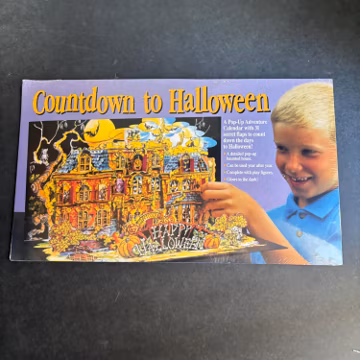 Vintage 80s Halloween Advent Calendar, Glows in the Dark, Sealed