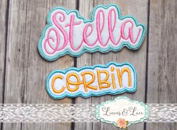 Custom Iron On Embroidered Name Patch | Personalized Name Tag | Sew On or Iron On Patch | Backpack Patch | Jacket Patch | Uniform Name Patch