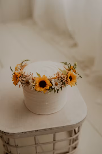 Sunflower Daisy Flower Crown: Rustic Bridal Halo, Flower Girl