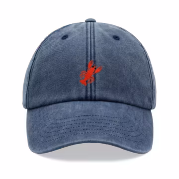 Lobster Baseball Cap Vintage Washed Cotton Unisex Dad Hat Adjustable Funny Faded Sports Sun Fathers Day Fishing Fisherman Funny
