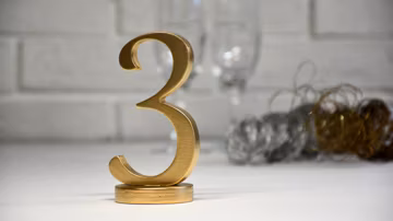Gold Wedding, Wedding, Gold Wedding Decor, Gold Wedding Sign, Wedding Décor Gold, Gold Wedding Sign, Gold Table Numbers, TNF5-140-PAINTED