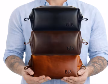 X.L Personalized Gifts For Mens Leather Toiletry Bag Men Valntines Day Gift For Him Unique Father Day Gift - Lifetime Quality