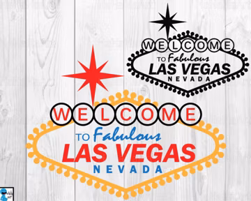 Las Vegas sign - Clipart / Cutting Files Svg Png Jpg Dxf Digital Graphic Design Instant Download Commercial Use game city icon 01043c