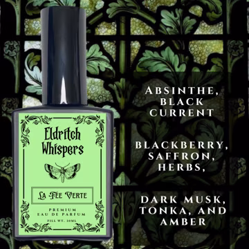 La Fee Verte | Unique Goth Perfume | Absinthe Note | Dark Fruity Scent | 30ml 15ml Eau De Parfum | 10ml Oil Roller