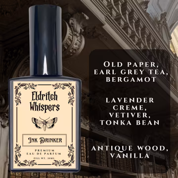 Ink Drinker | Light Academia Perfume | Paper Note Fragrance | Vintage Oxford Student | 30ml 15ml Eau De Parfum | 10ml Oil Roller