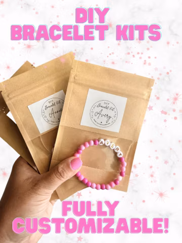 Personalized DIY Friendship Bracelet Kits | Party Favors, Birthday Activity