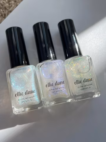 Iridescent Trio - Unique Color Shifting Shimmer Indie Vegan Nail Polish