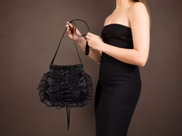 Black Lace Evening Bag, Gothic Bridal Purse, Victorian Satin Handbag, Alternative Wedding, Gothic Clutch, Romantic Goth Accessory, vampire