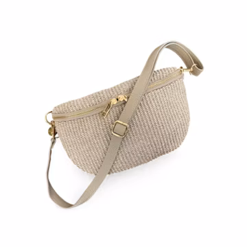 Woven Raffia Bum Bag: Summer Festival Crossbody Belt Bag - Personalised Bag - Rosie