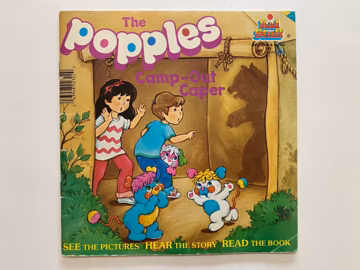 1986 Popples Book Camp Out Caper Kid Stuff See Hear Read Cute Reading Story Paper Ephemera BOOK ONLY