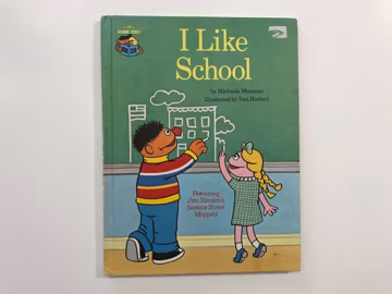 1980 I Like School Book The Sesame Street Book Club Muppets Jim Henson Kids Hard Cover Reading Story