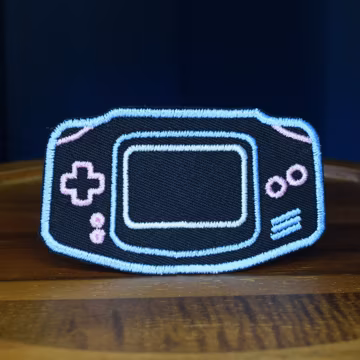 Neon Handheld Patch - Choose your colors - 90s Retro - Embroidered Iron-on.