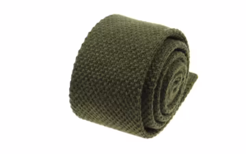 Army Green Wool Ties - Hunter Green Knitted Color Necktie - Rustic Tie - Mens Gift