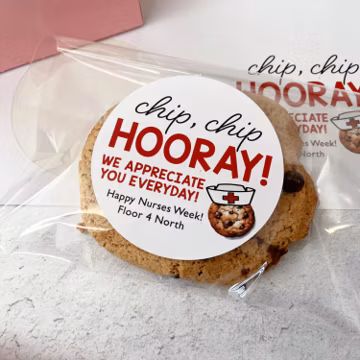 PRINTED Nurses Week Stickers - Nurses Appreciation Day Gift Labels - Round Cookie Bag Stickers