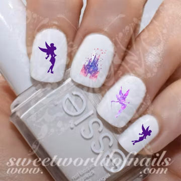 Fairy Castle Nail Decals: Purple Fantasy Nail Art