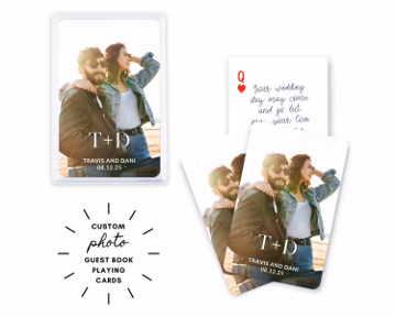 Custom Playing Cards Deck Personalized Wedding Guest Book Alternative - Create Your Own Unique Wedding Playing Cards To Use As A Guest Book