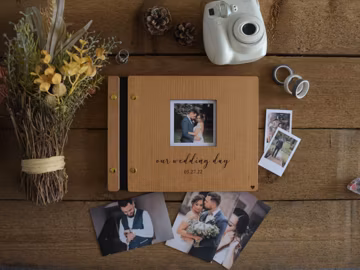 Wedding Guest Book Polaroid Guest Book Photobooth Album Wooden Guest Book Personalized Photo Album Wedding Album
