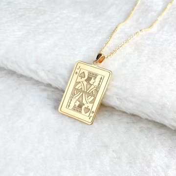 Jack of Spades Necklace,Seven of Hearts Necklace,Nine of Hearts Necklace,Jack of Hearts Necklace,Poker Necklace,Queen of Hearts Nekclace