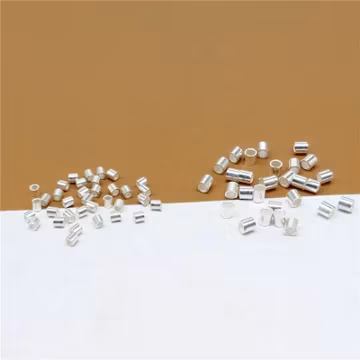 Bulk Sterling Silver Crimp Tube Beads, 925 Silver Crimp Bead, TinyTube Spacer Bead 1.2x1.2mm, 1.5x1.5mm, 2x2mm, 2x3mm, 2x5mm, 3x3mm, 4x4mm