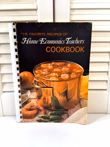 Vintage Cookbook, The Favorite Recipes of Home Economics Teachers Cookbook, Copyright 1970, Spiral Bound