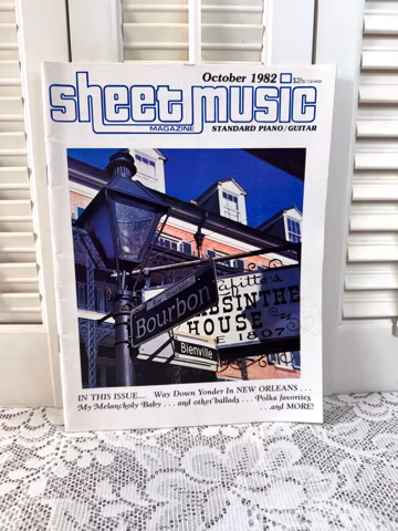 Vintage Sheet Music Magazine October 1982, Standard Piano Guitar Edition, My Melancholy Baby