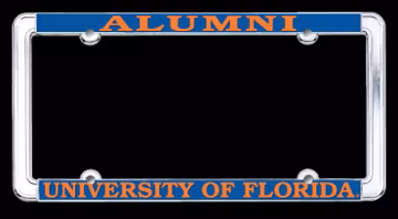 University of Florida Alumni Raised Letters Chrome License Plate Frame Officially Licensed by the NCAA