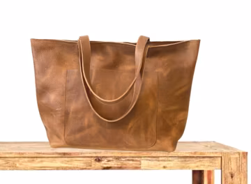 Large Leather Tote Bag: Oversized Carryall Work & Travel Bag