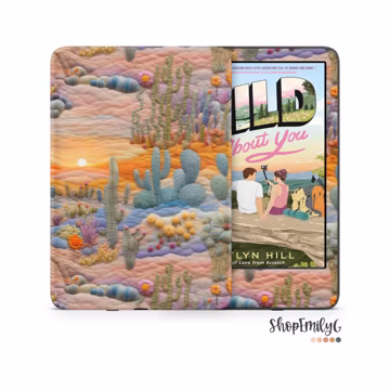 Embroidered Western Sunset Kindle Skin Wrap For Amazon Fire, Paperwhite, Oasis, Scribe, Kobo, Colorsoft